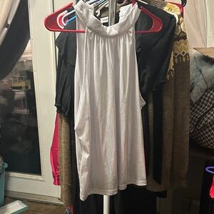 Elegant silver Sleeveless Top